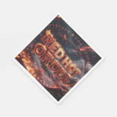 Serviette En Papier Commande Rouge Chaud (Coin)