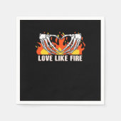 Serviette En Papier Comme Classique - Skeleton Hands Heart (Devant)