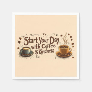 Serviette En Papier Commencez votre journée avec un devis de café et d