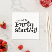 Serviette En Papier Commençons cette fête (En situation)