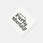 Serviette En Papier Commençons cette fête (Coin)