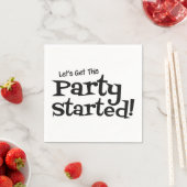 Serviette En Papier Commençons cette fête (En situation)