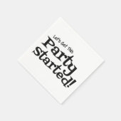 Serviette En Papier Commençons cette fête (Coin)