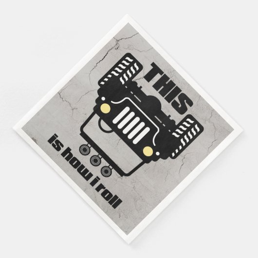 Serviette En Papier Comment rouler | 4x4 Camion-remorque tout terrain (Coin)