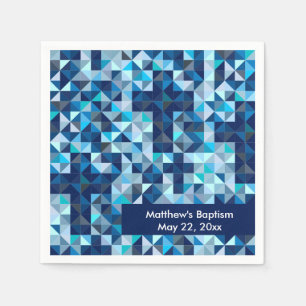 Serviette En Papier Communion de baptême du baptême du garçon premi