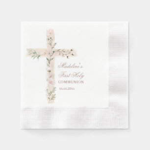 Serviette En Papier communion de la première croix sainte florale