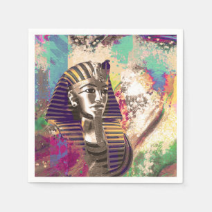Serviette En Papier Composition Abstraite King Tut Mask