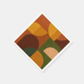 Serviette En Papier Composition Abstraite Moderne du Milieu du Siècle (Coin)