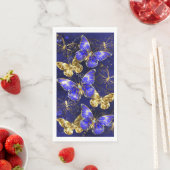 Serviette En Papier Composition avec papillons Sapphire (En situation)