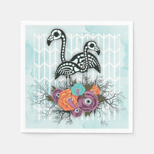 Serviette En Papier Composition de Flamingo Skeleton (Devant)