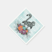 Serviette En Papier Composition de Flamingo Skeleton (Coin)
