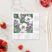 Serviette En Papier Composition des fleurs. (En situation)