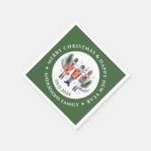 Serviette En Papier Composition des noix de cou de Noël (Coin)