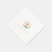 Serviette En Papier Composition florale botanique rose romantique (Coin)