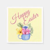 Serviette En Papier Composition florale printanière pastel (Devant)
