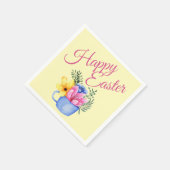 Serviette En Papier Composition florale printanière pastel (Coin)