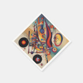 Serviette En Papier Composition moderne Oeuvre Abstraite (Coin)