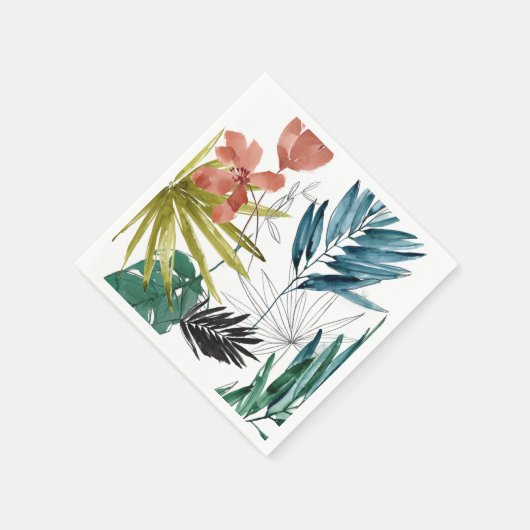 Serviette En Papier Composition tropicale (Coin)
