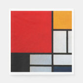 Serviette En Papier Composition with Large Red Plane (Devant)