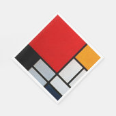 Serviette En Papier Composition with Large Red Plane (Coin)