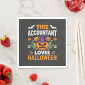 Serviette En Papier Comptable Aime Halloween Citrouille Comptable Desi (En situation)