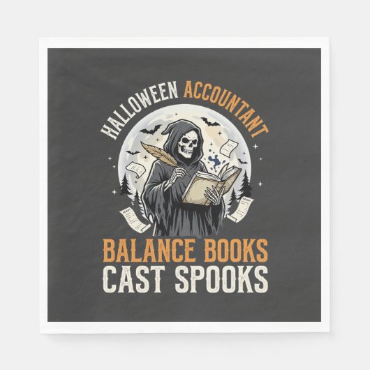 Serviette En Papier Comptable d'Halloween après la tombée de la nuit (Devant)
