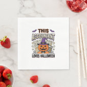 Serviette En Papier Comptable d'Halloween Drôle Saison fiscale effraya (En situation)