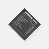 Serviette En Papier Comptable Nutrition Fact, Nutrition Fact (Coin)