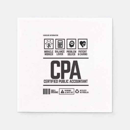Serviette En Papier comptable public agréé - CPA (Devant)