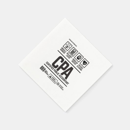 Serviette En Papier comptable public agréé - CPA (Coin)