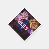 Serviette En Papier Compte à rebours de la veille du Nouvel An (Coin)