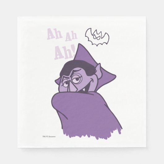 Serviette En Papier Comte von Count - Ah Ah Ah Ah ! (Devant)