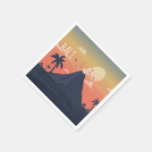 Serviette En Papier Concepteur de scènes du volcan de Bali (Coin)