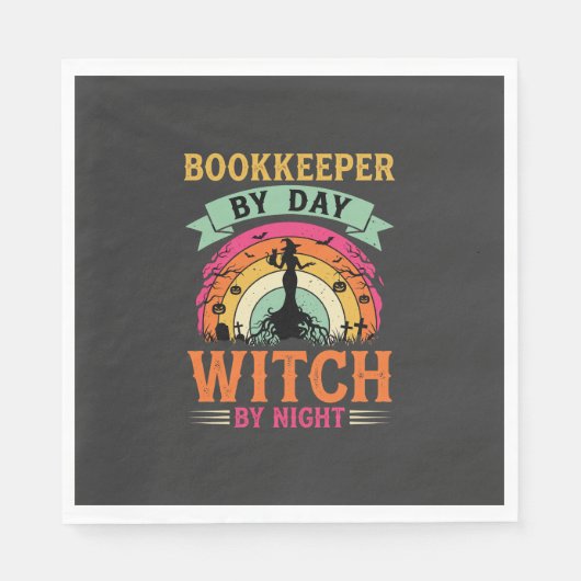 Serviette En Papier Concepteur de sorcière de nuit et de comptable Hal (Devant)