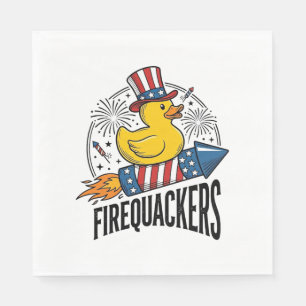Serviette En Papier Concepteurs de chemise de feu d'artifice de canard