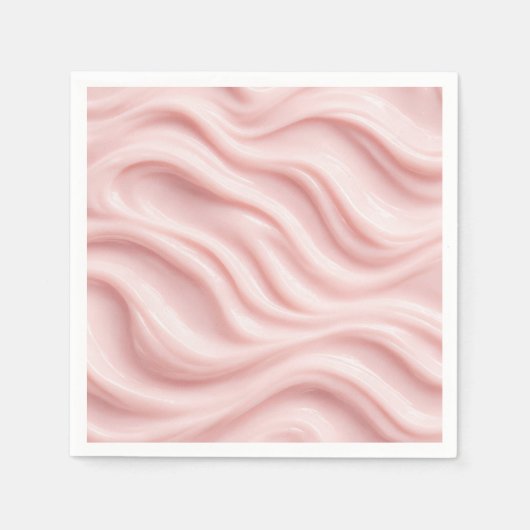 Serviette En Papier Conception Abstraite Crème Rose (Devant)