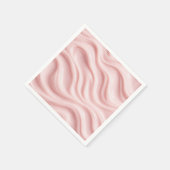Serviette En Papier Conception Abstraite Crème Rose (Coin)