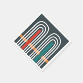 Serviette En Papier Conception abstraite d'art arc-en-ciel (Coin)