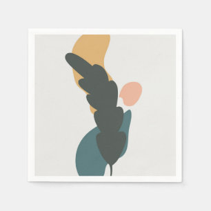 Serviette En Papier Conception Abstraite des feuilles