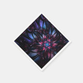 Serviette En Papier Conception Abstraite des fleurs fractales. (Coin)