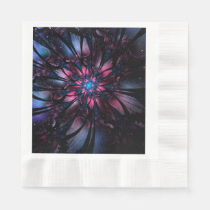 Serviette En Papier Conception Abstraite des fleurs fractales.