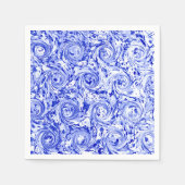 Serviette En Papier Conception abstraite marbrée | Flèches Bleues Blan (Devant)