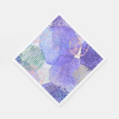 Serviette En Papier Conception abstraite violette (Coin)