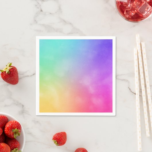 Serviette En Papier Conception arc-en-ciel Abstraite (En situation)