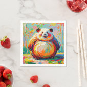 Serviette En Papier Conception artistique d'un panda géant abstrait co (En situation)