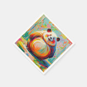 Serviette En Papier Conception artistique d'un panda géant abstrait co (Coin)
