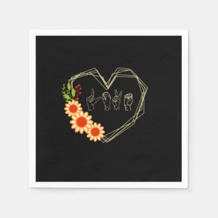 Serviette En Papier conception asl-love-sign