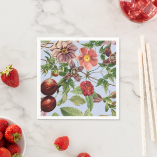 Serviette En Papier Conception botanique vintage