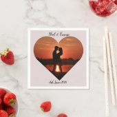 Serviette En Papier Conception cardiaque Photo personnalisée (En situation)