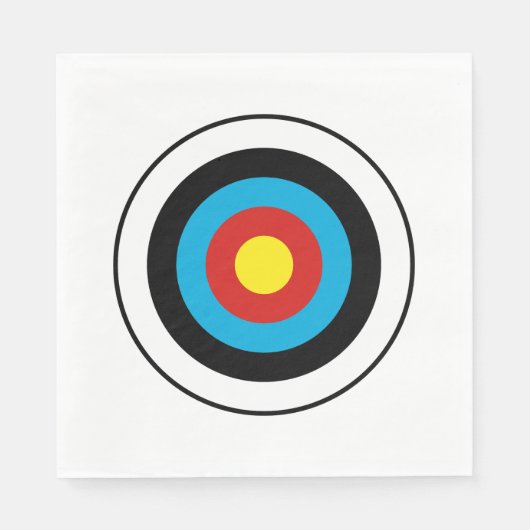 Serviette En Papier Conception cible Bullseye (Devant)
